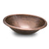 Pure Copper Hand Hammered 17 inch Oval Drop-In Bathroom Vanity Sink